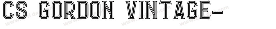 CS Gordon Vintage字体转换